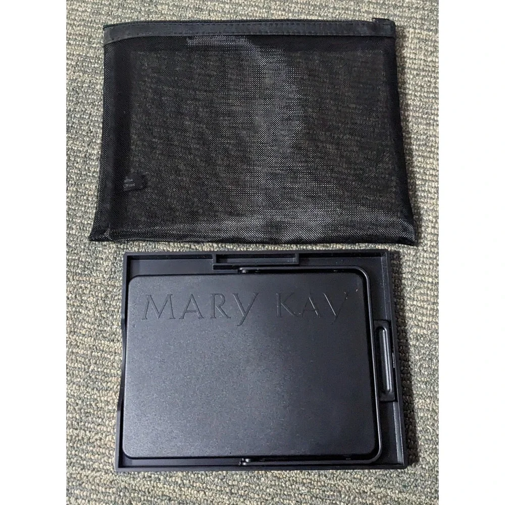 Mary Kay Black Folding Make-Up Travel Mirror with‎ Mesh Bag Approx 5